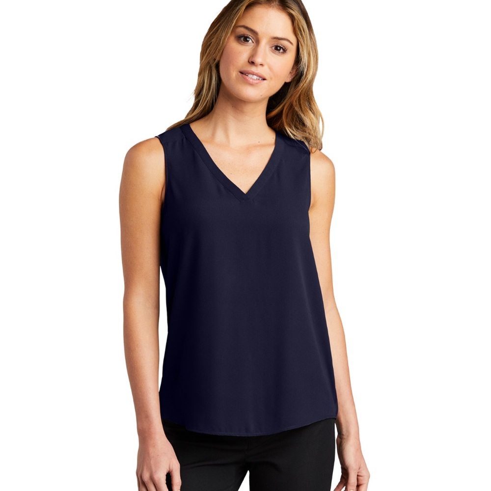 NWOT Black sleeveless top, ladies large
